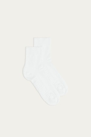 Intimissimi Terrycloth Kort Socks Wit | DBEVO77673